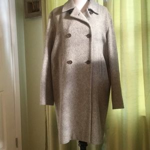 Mostly wool “swing” style coat